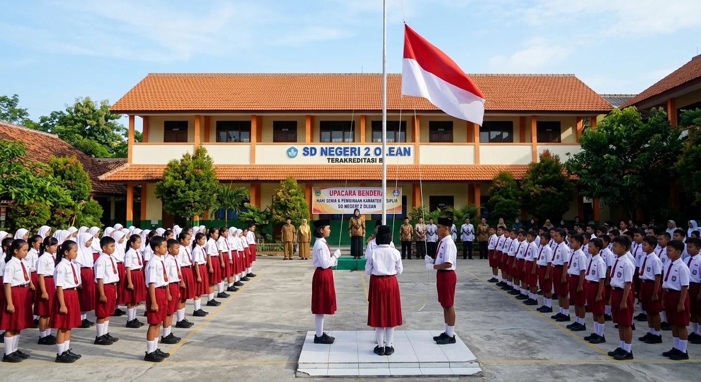 Upacara Bendera Khidmat & Pembinaan Karakter Disiplin