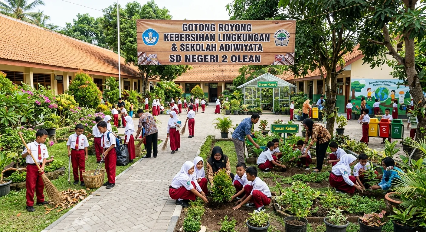 Gotong Royong Kebersihan Lingkungan & Sekolah Adiwiyata