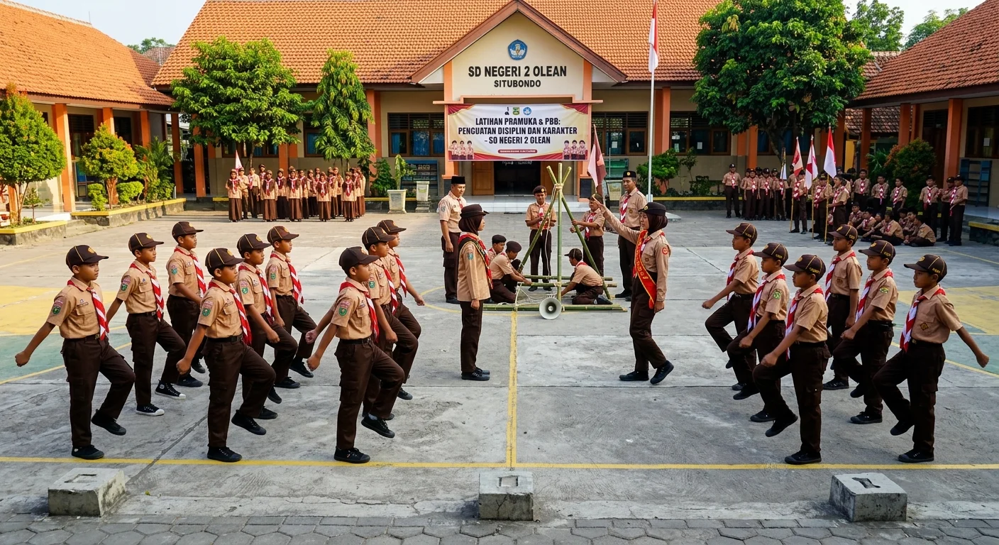 Latihan Kepanduan Pramuka & Ketangkasan Baris Berbaris